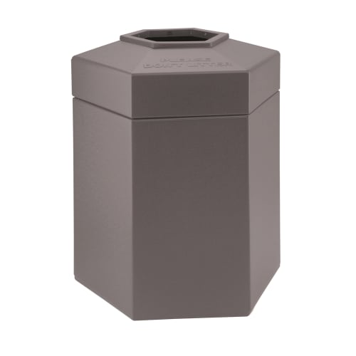 Commercial Zone PolyTec 45 Gallon Trash Container, Gray